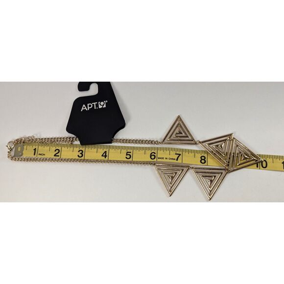 Apt 9 Gold Tone Triangle Necklace NWT - Picture 11 of 16